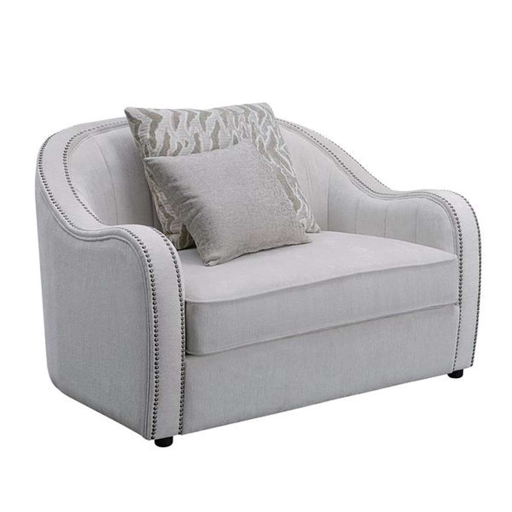 ACME Furniture - Mahler Chair w/2 Pillows - Beige Linen - LV00580 view 1