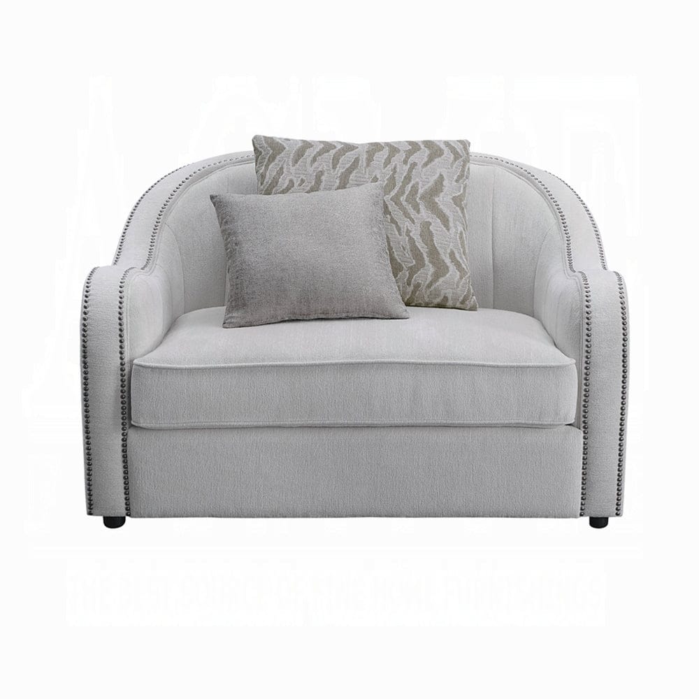 ACME Furniture - Mahler Chair w/2 Pillows - Beige Linen - LV00580 view 2