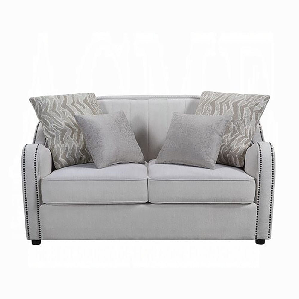 ACME Furniture - Mahler Loveseat w/4 Pillows - Beige Linen - LV00579 view 2