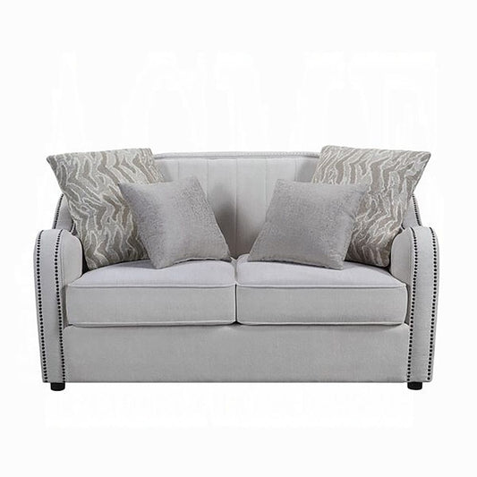 ACME Furniture - Mahler Loveseat w/4 Pillows - Beige Linen - LV00579 view 2