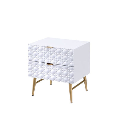 ACME Furniture - Maisey II - Nightstand - White & Gold - 97671 view 1