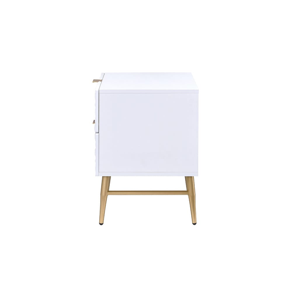 ACME Furniture - Maisey II - Nightstand - White & Gold - 97671 view 4
