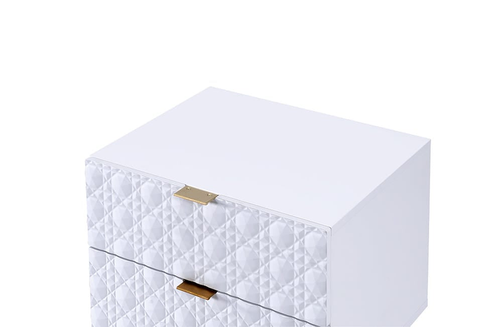 ACME Furniture - Maisey II - Nightstand - White & Gold - 97671 view 6