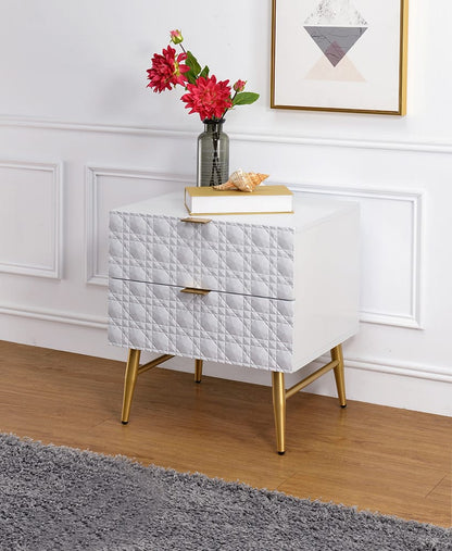 ACME Furniture - Maisey II - Nightstand - White & Gold - 97671 view 7