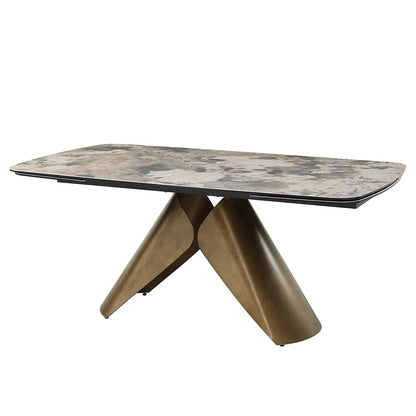 ACME Furniture - Malika - Dining Table - Ceramic Top & Copper Cross Brushed  - DN03595 view 2
