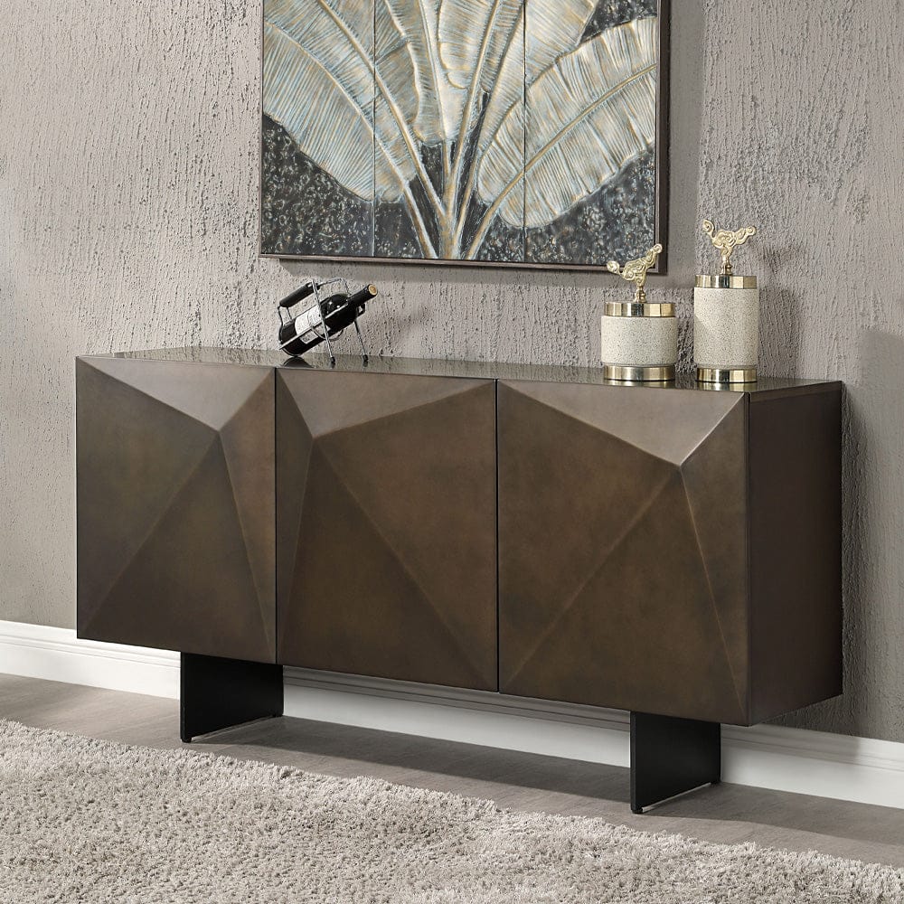 ACME Furniture - Malika - Server - Ceramic Top & Copper Cross Brushed  - DN03597 view 4