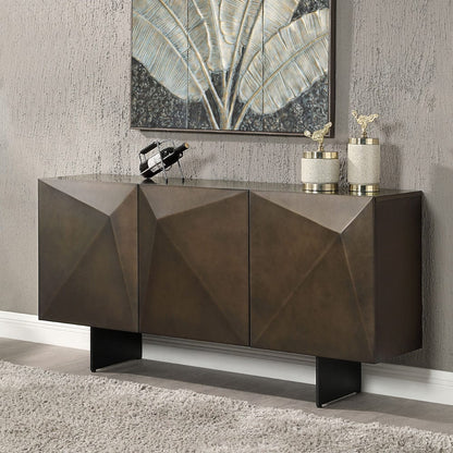 ACME Furniture - Malika - Server - Ceramic Top & Copper Cross Brushed  - DN03597 view 4