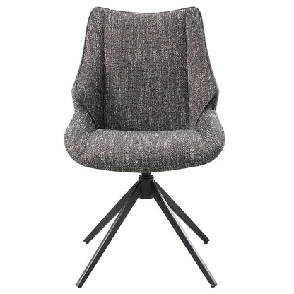 ACME Furniture - Malika - Side Chair wSwivel (Set of 2) - Brown Chenille - DN03596 view 2