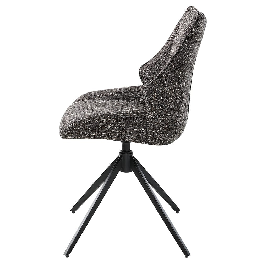 ACME Furniture - Malika - Side Chair wSwivel (Set of 2) - Brown Chenille - DN03596 view 3