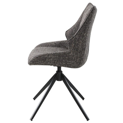 ACME Furniture - Malika - Side Chair wSwivel (Set of 2) - Brown Chenille - DN03596 view 3