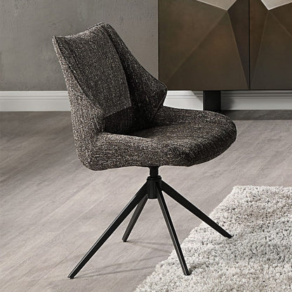 ACME Furniture - Malika - Side Chair wSwivel (Set of 2) - Brown Chenille - DN03596 view 6