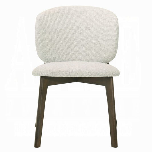 ACME Furniture - Mallin - Side Chair (Set of 2) - Gray Chenille & Walnut  - DN03656 view 2