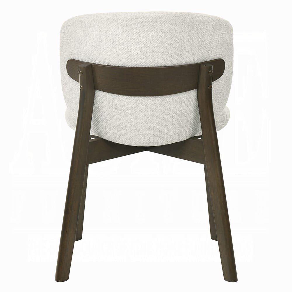 ACME Furniture - Mallin - Side Chair (Set of 2) - Gray Chenille & Walnut  - DN03656 view 4