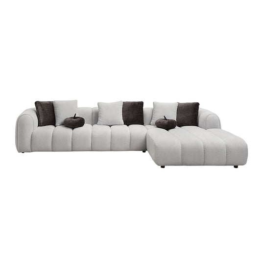 ACME Furniture - Manilla Sectional Sofa w/8 Pillows - Ivory White Linen - LV04320 view 1