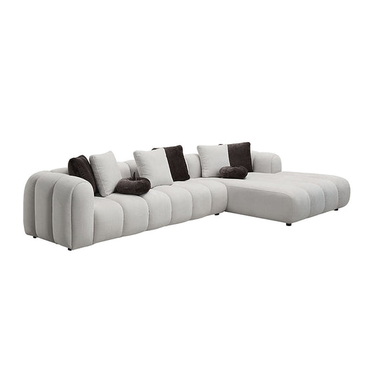 ACME Furniture - Manilla Sectional Sofa w/8 Pillows - Ivory White Linen - LV04320 view 2