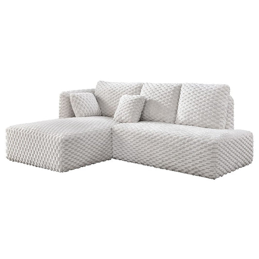 ACME Furniture - Manya - Sectional Sofa - Ivory Corduroy - LV04260 view 1