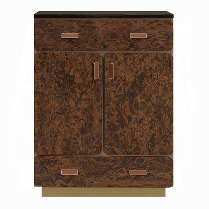 ACME Furniture - Marcelino - Chest - Brown & Beige Microfiber Leather & Glossy Coffee Wood Grain - BD20036 view 2