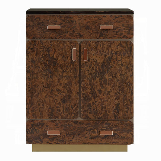 ACME Furniture - Marcelino - Chest - Brown & Beige Microfiber Leather & Glossy Coffee Wood Grain - BD20036 view 2
