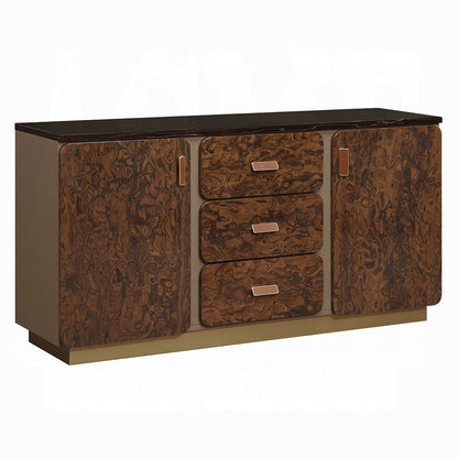 ACME Furniture - Marcelino - Dresser - Brown & Beige Microfiber Leather & Glossy Coffee Wood Grain - BD20035 view 1