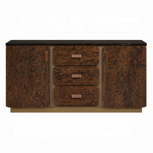 ACME Furniture - Marcelino - Dresser - Brown & Beige Microfiber Leather & Glossy Coffee Wood Grain - BD20035 view 2