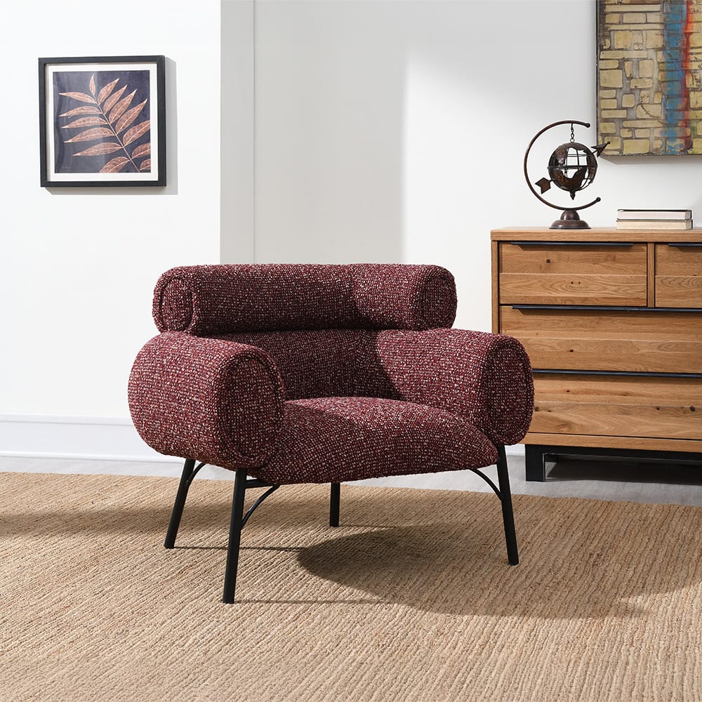 ACME Furniture - Mardi - Chair - Maroon Tweed - LV04292 view 6