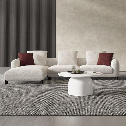 ACME Furniture - Mardi - Sectional Sofa w/6 Pillows - Maroon & Beige Tweed - LV04280 view 6