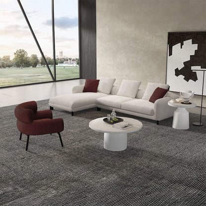 ACME Furniture - Mardi - Sectional Sofa w/6 Pillows - Maroon & Beige Tweed - LV04280 view 7