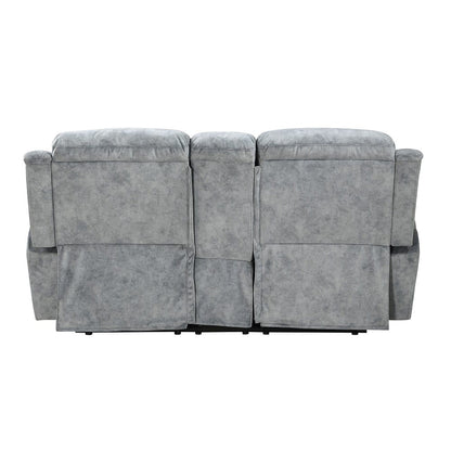 ACME Furniture - Mariana - Motion Loveseat w/Console - Silver Gray Fabric - 55031A view 5
