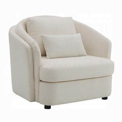 ACME Furniture - Mariko Chair w/Pillow - Ivory Fabric - LV02772 veiw 1