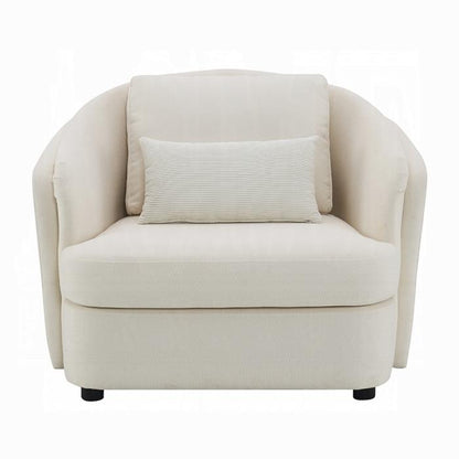 ACME Furniture - Mariko Chair w/Pillow - Ivory Fabric - LV02772 veiw 2