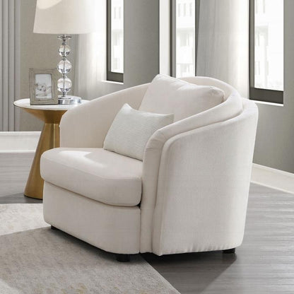 ACME Furniture - Mariko Chair w/Pillow - Ivory Fabric - LV02772 veiw 5