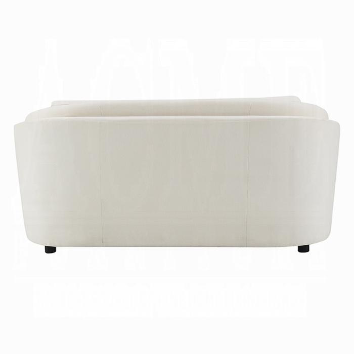 ACME Furniture - Mariko Loveseat w/2 Pillows - Ivory Fabric - LV02771 veiw 4