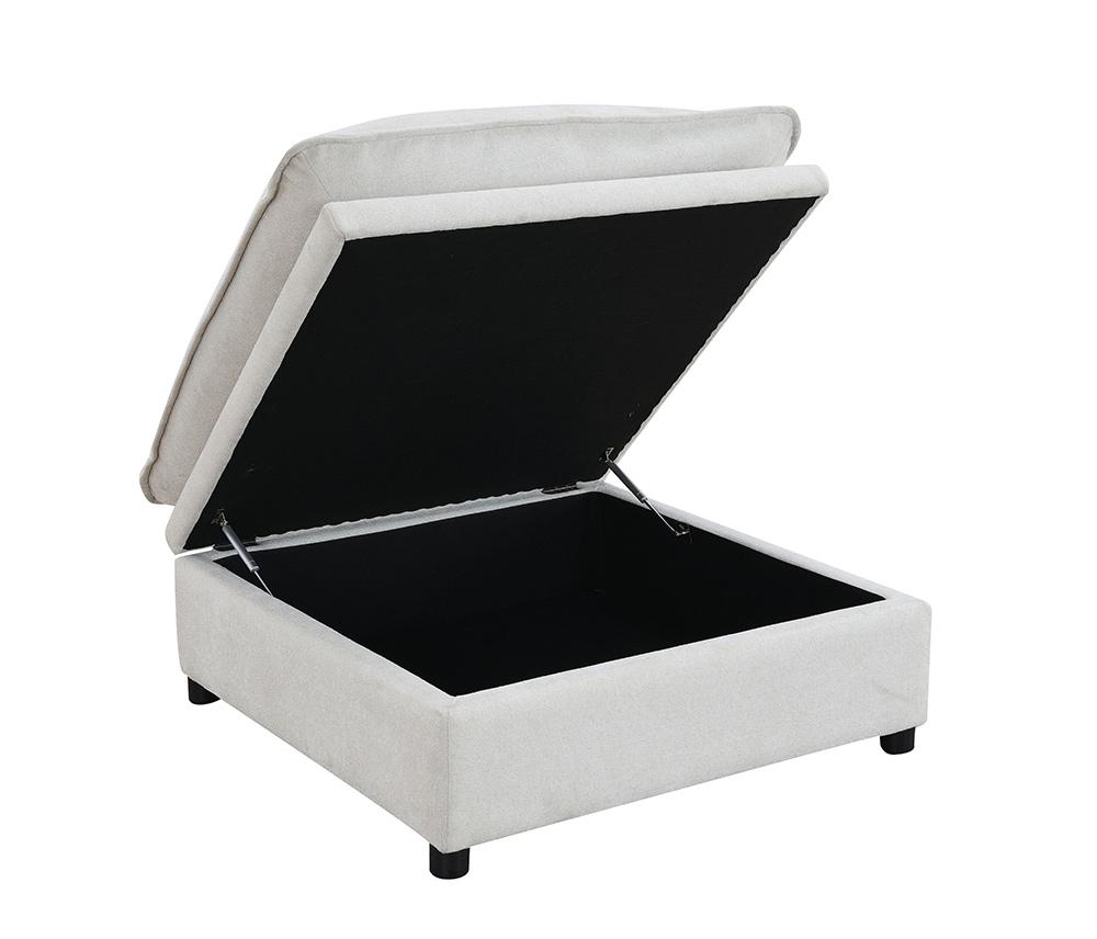 ACME Furniture - Marisa Modular Ottoman w/Storage - Beige Boucle - LV04415 view 3