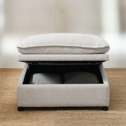 ACME Furniture - Marisa Modular Ottoman w/Storage - Beige Boucle - LV04415 view 5