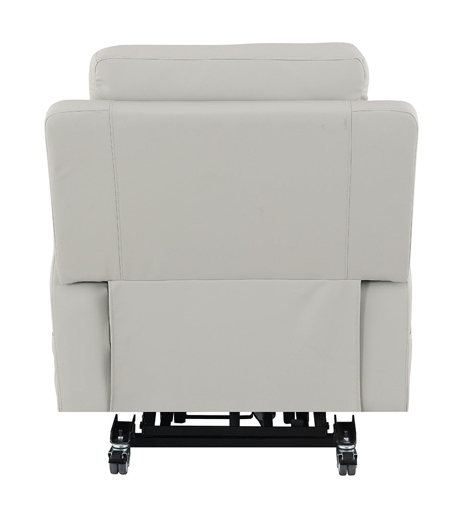 ACME Furniture - Marsha Power Recliner w/Lift & Massage - Light Gray Silicone Synthetic Leather - LV04273 view 4