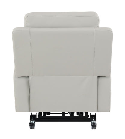 ACME Furniture - Marsha Power Recliner w/Lift & Massage - Light Gray Silicone Synthetic Leather - LV04273 view 4