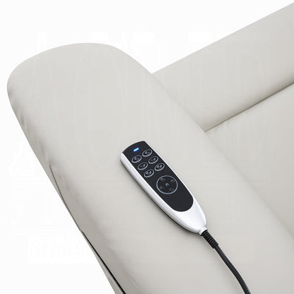 ACME Furniture - Marsha Power Recliner w/Lift & Massage - Light Gray Silicone Synthetic Leather - LV04273 view 10