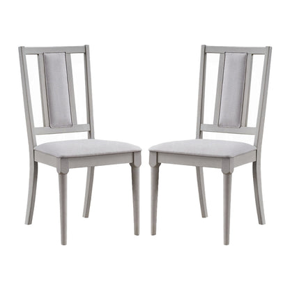 ACME Furniture - Marta Side Chair (Set of 2) - Gray Fabric & Gray Finish - DN04311 veiw 1