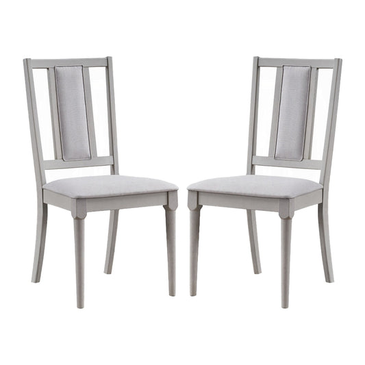 ACME Furniture - Marta Side Chair (Set of 2) - Gray Fabric & Gray Finish - DN04311 veiw 1
