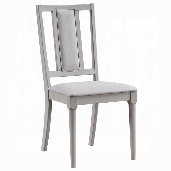 ACME Furniture - Marta Side Chair (Set of 2) - Gray Fabric & Gray Finish - DN04311 veiw 2