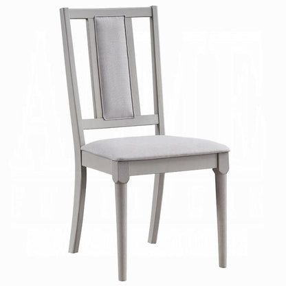 ACME Furniture - Marta Side Chair (Set of 2) - Gray Fabric & Gray Finish - DN04311 veiw 2
