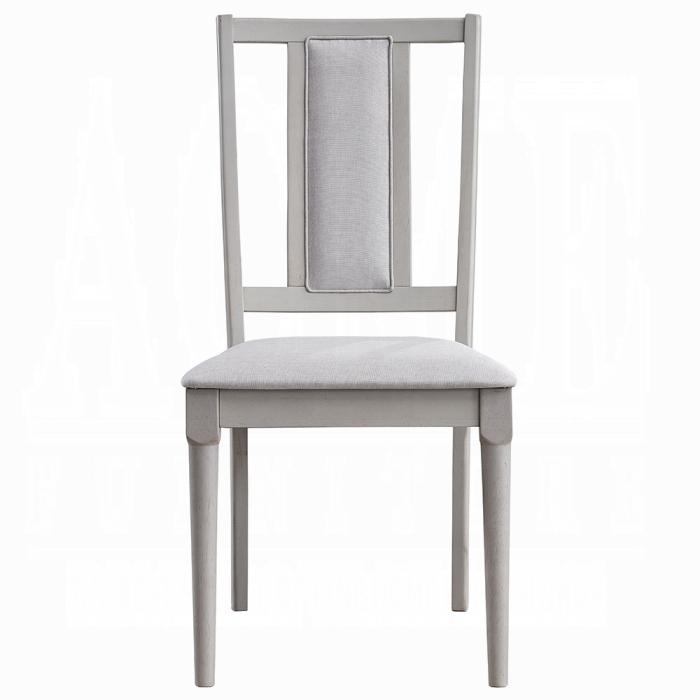 ACME Furniture - Marta Side Chair (Set of 2) - Gray Fabric & Gray Finish - DN04311 veiw 3