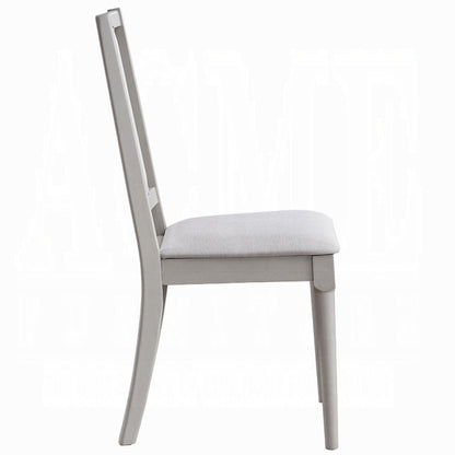 ACME Furniture - Marta Side Chair (Set of 2) - Gray Fabric & Gray Finish - DN04311 veiw 4