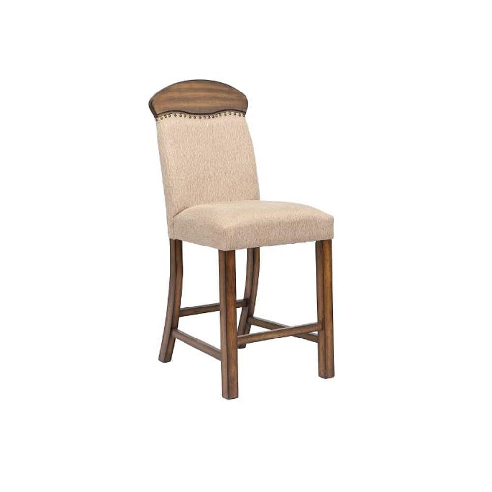 ACME Furniture - Maurice - Counter Height Chair (Set of 2) - Linen & Oak - 72462 view 1