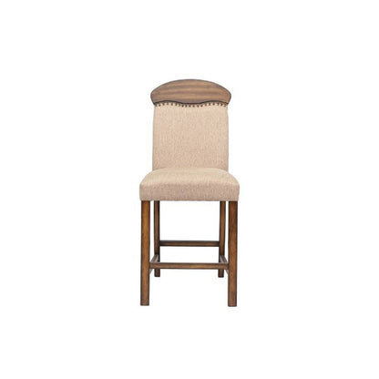 ACME Furniture - Maurice - Counter Height Chair (Set of 2) - Linen & Oak - 72462 view 2