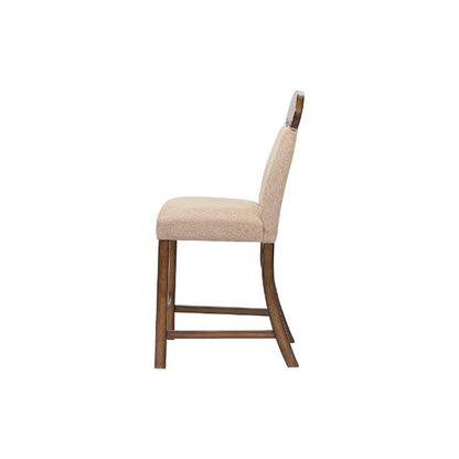 ACME Furniture - Maurice - Counter Height Chair (Set of 2) - Linen & Oak - 72462 view 3