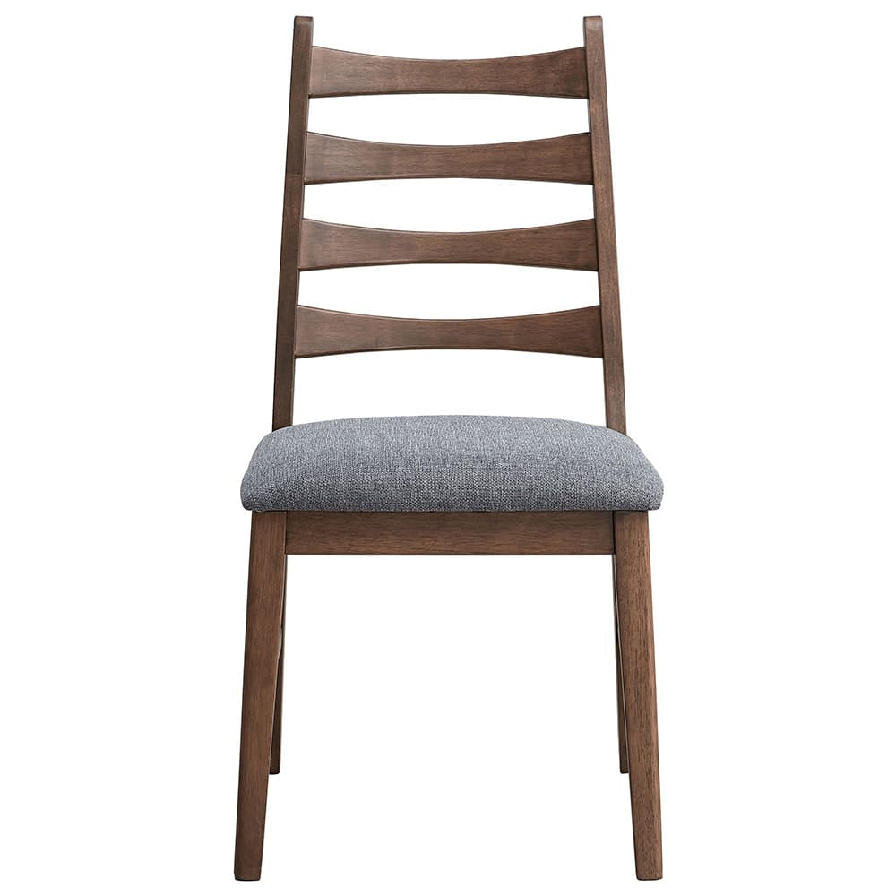 ACME Furniture - Mayah - Side Chair (Set of 2) - Dark Gray Linen & Walnut  - DN04172 view 2