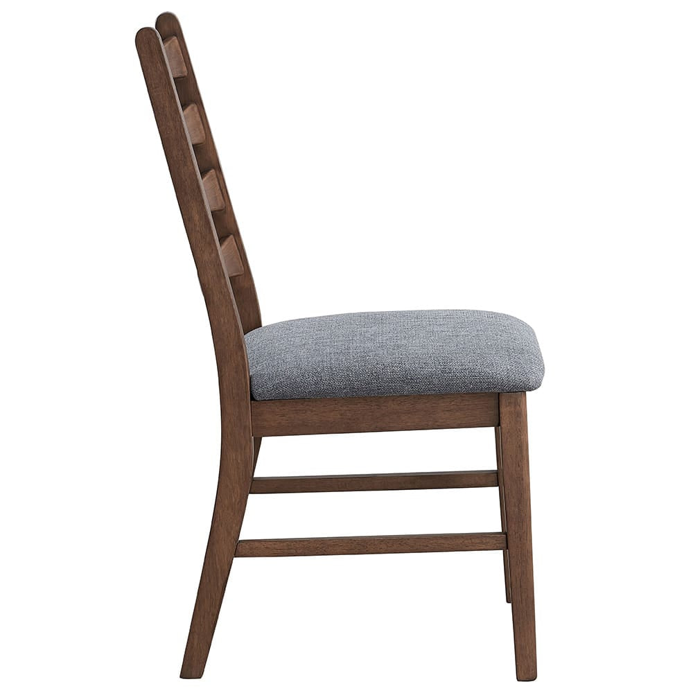 ACME Furniture - Mayah - Side Chair (Set of 2) - Dark Gray Linen & Walnut  - DN04172 view 3
