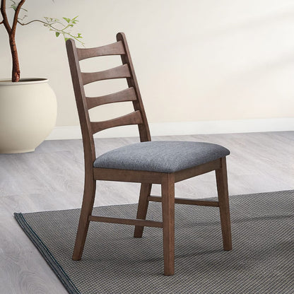 ACME Furniture - Mayah - Side Chair (Set of 2) - Dark Gray Linen & Walnut  - DN04172 view 5