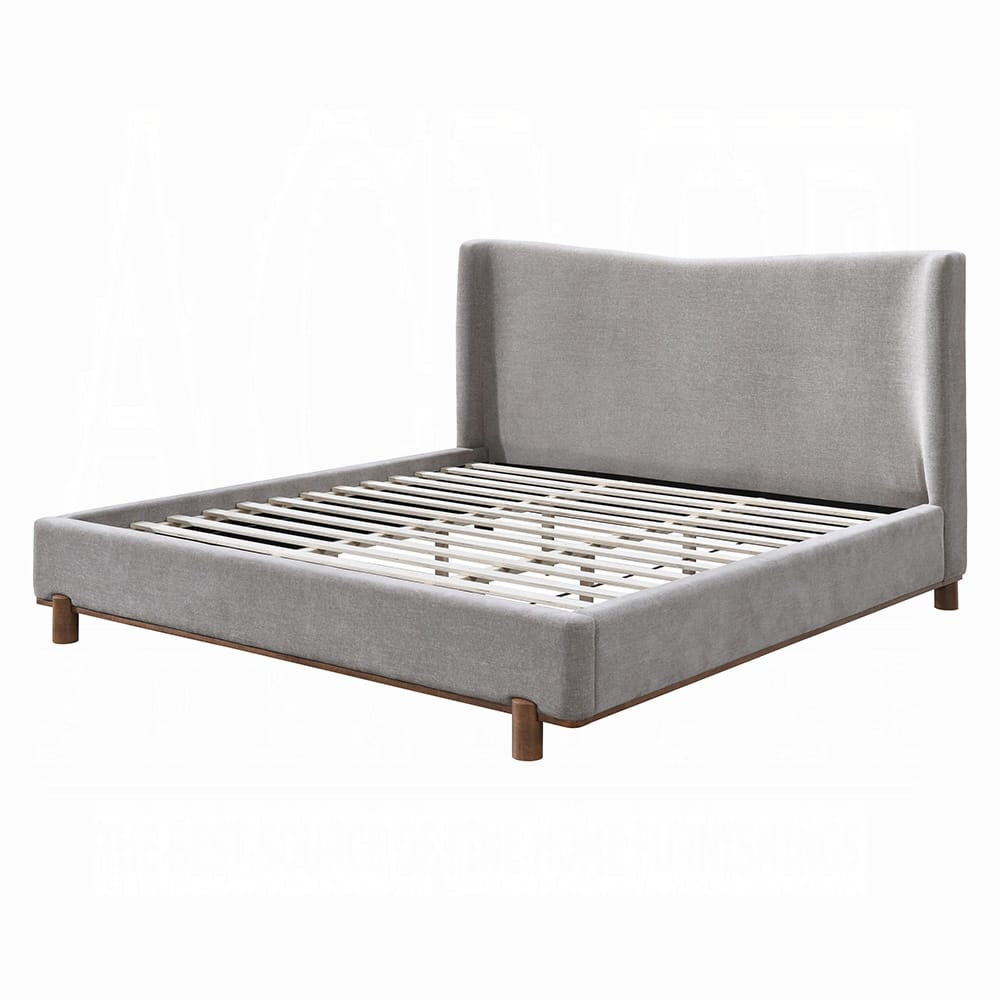 ACME Furniture - Melbourne - Eastern King Bed  - Gray Chenille - BD05841EK view 1